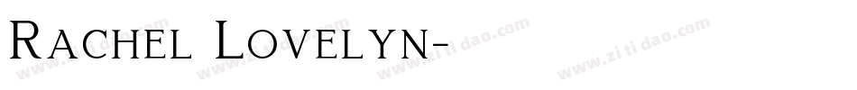 Rachel Lovelyn字体转换